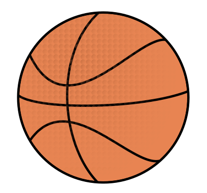 Drawing a cartoon basketball