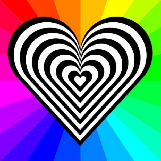 Zebra heart 12 stripes Vector clip art - Free vector for free ...