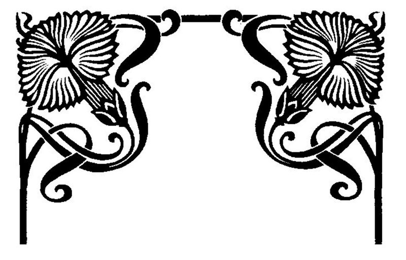 Art Nouveau Border Background by SolStock