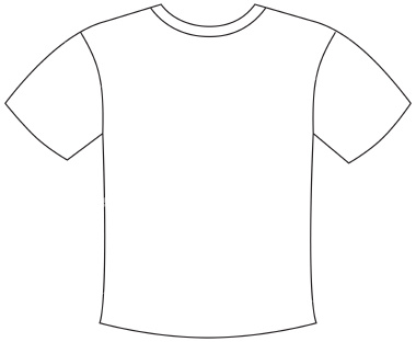 t shirt template | Blank t shirt with black outline