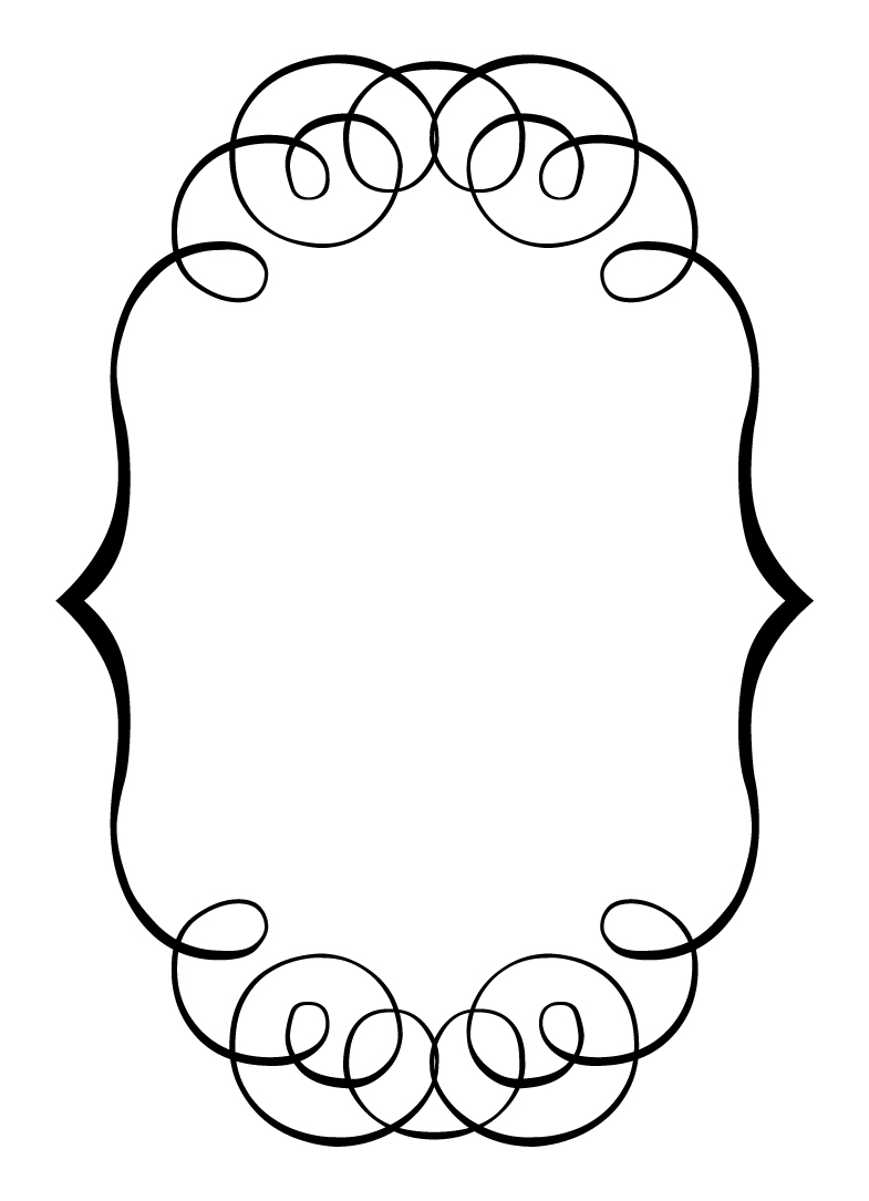 Free vintage clip art images: Calligraphic frames and borders