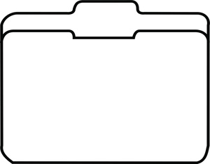 File Folder Clipart Image - White File Folder Icon