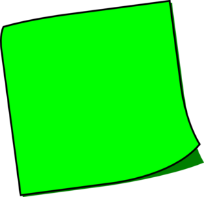Green Sticky Note clip art - vector clip art online, royalty free ...