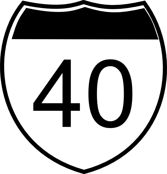 I-40 Sign Clip Art - vector clip art online, royalty ...