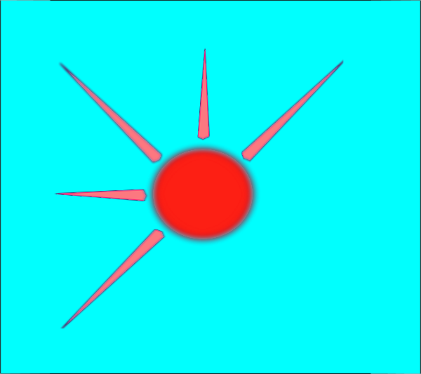 Sun with blue sky - vector Clip Art