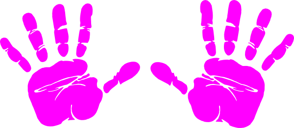 Handprint Clipart Border - Free Clipart Images