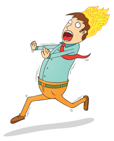 Clip Art Of A Scared Man Clip Art, Vector Images & Illustrations ...