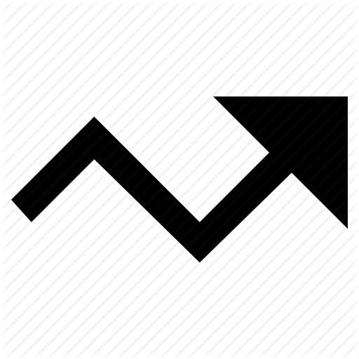 Arrow, ascending arrow, graph line, zigzag symbol icon | Icon ...