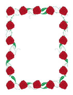 9 Best Images of Rose Border Design - Red Rose Page Border, Rose ...