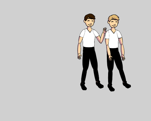 INTERACT: is standing behind