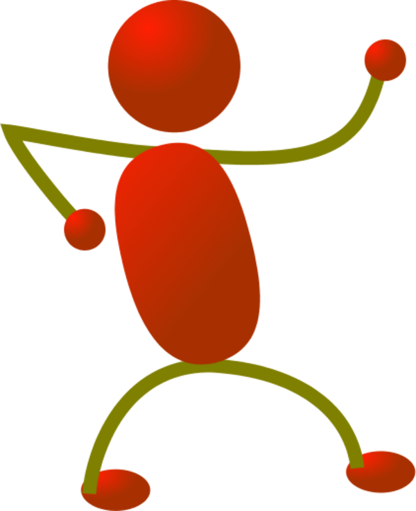stick figure dancing - vector Clip Art