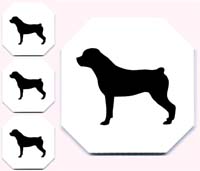 Rottweiler Head Silhouette