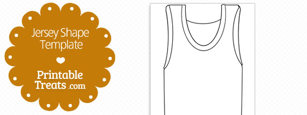 Printable Jersey Shape Template — Printable Treats.com