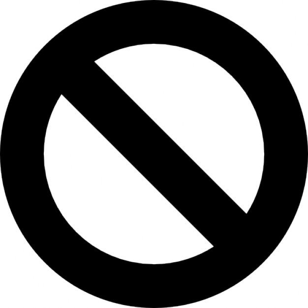 Prohibition symbol of a circle with a slash Icons | Free Download