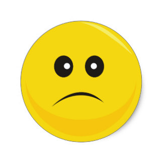 Sad Face Stickers | Zazzle
