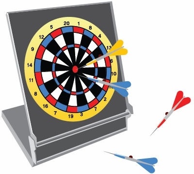 Vector Dartboard with Darts Free vector in Encapsulated PostScript ...