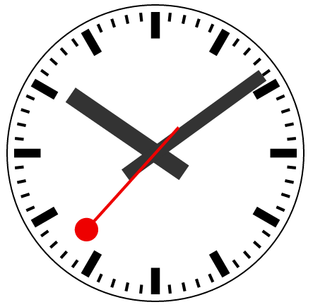 A swiss railway clock in D3.js | Daniel Pradilla
