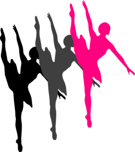 Triple Ballet Dancer Silhouette clip art - vector clip art online ...