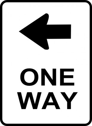 One Way Traffic Sign clip art Vector clip art - Free vector for ...