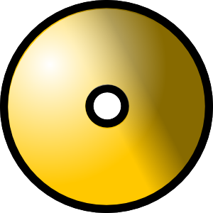 Gold Theme Cd Dvd clip art Free Vector