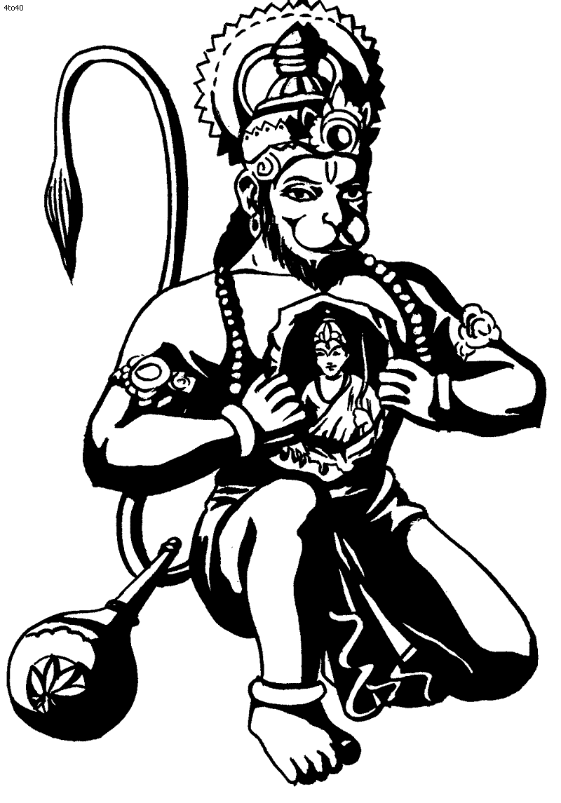 Hanuman Jayanti Coloring Pages, Hanuman Jayanti Top 20 Coloring ...