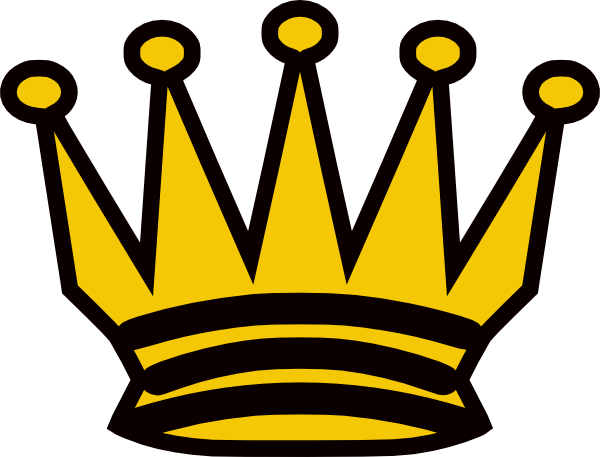 Black And Yellow Crown Clip Art - vector clip art ...