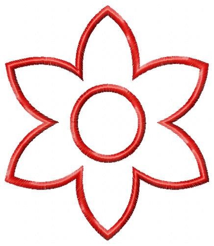 Daisy Ribbon Flower machine embroidery applique design in 3 sizes ...