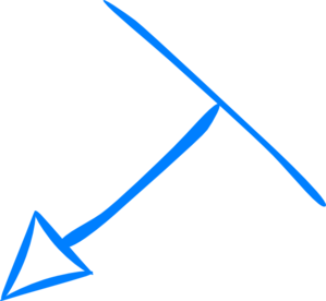 Embedded Blue Arrow Point Down Left clip art - vector clip art ...