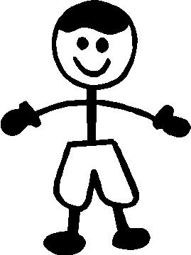Stick Figure Family Decals :: Boxing Boy Stick Figure Decal ...