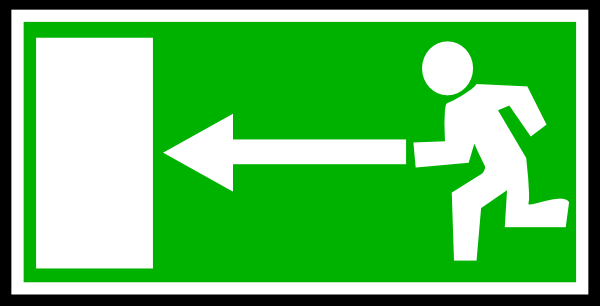 Emergency Exit Sign 1 Clip Art - vector clip art ...