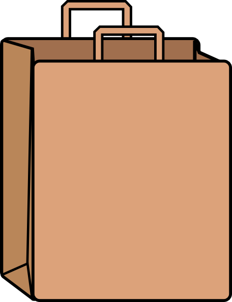 Paper Bag clip art - vector clip art online, royalty free & public ...