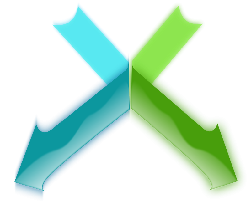 Clipart - X arrows