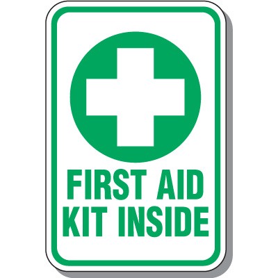 First Aid Kit Inside Sign