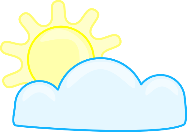 Slightly Cloudy Clip Art - vector clip art online ...