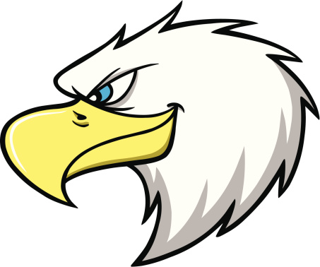 Cartoon Of The Eagle Head Mascot Clip Art, Vector Images ...