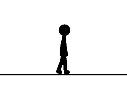 Walking stick man clipart gif