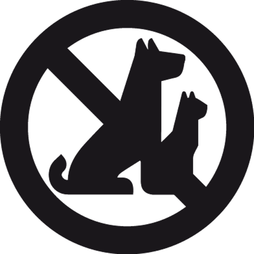 Prohibited No Animals Sign Sticker - TenStickers