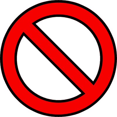 Red Circle With Slash Clipart