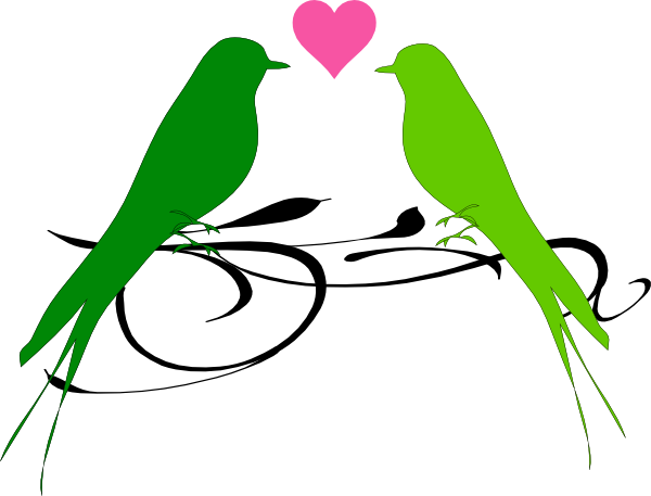 Clip Art Purple Love Birds Clipart