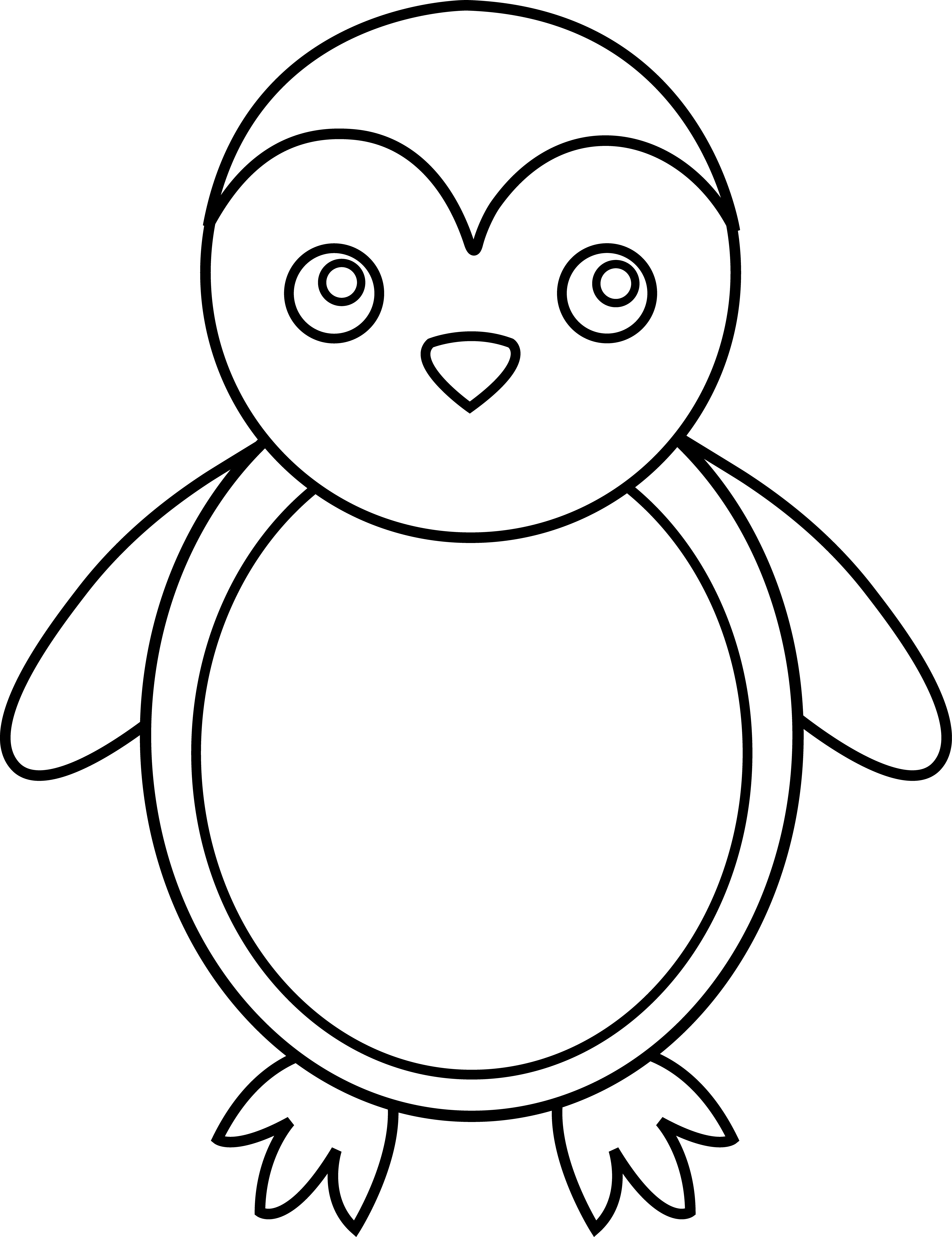 Penguin Clip Art Black And White - Free Clipart Images