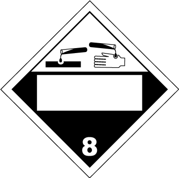 Blank Corrosive Class 8 Placard L1277 - by SafetySign.com