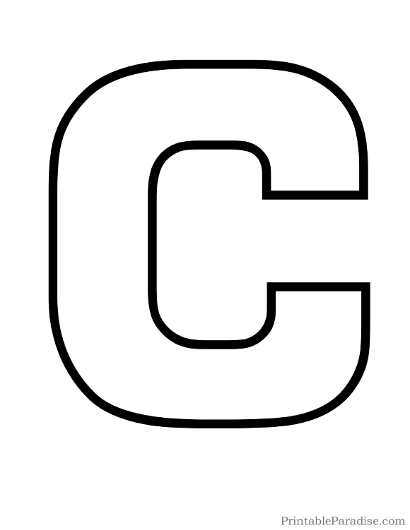 Printable Letters - Print Outline Bubble Letters