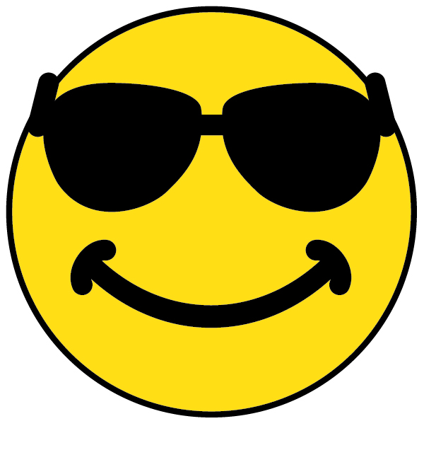 Clipart smiley face with sunglasses
