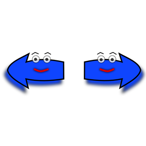 Arrow set (Happy) Left-Right clipart, cliparts of Arrow set (Happy ...