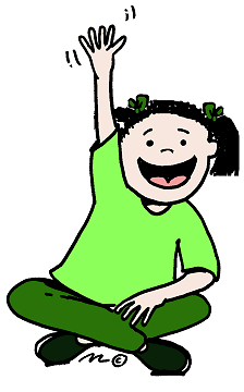 Student Raising Hand Clipart