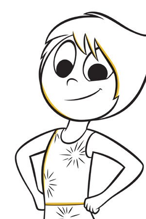 Joy From Inside Out Colouring In Page - Disney Create UK