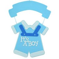 It's a Boy Blue Baby Shower Nursery Hanging Felt Sign Decoration ...