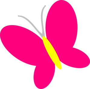 Pink Butterfly clip art - vector clip art online, royalty free ...