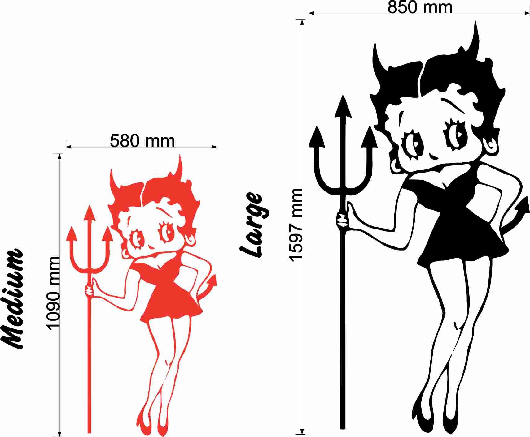 Betty Boop Devil - Wall Decal Wall Stickers &amp; Decals