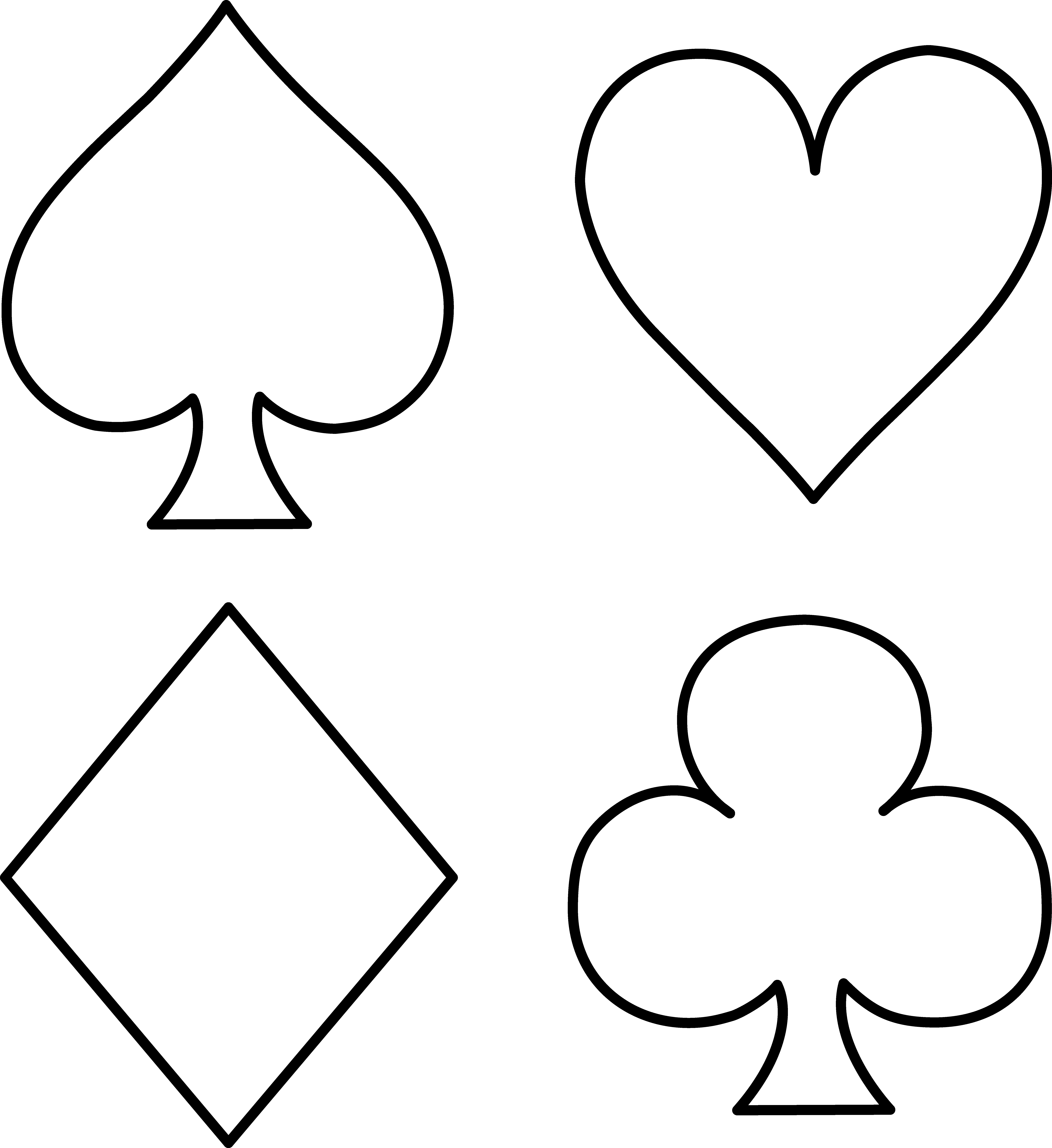0 Result Images of Simbolos Cartas De Poker Para Colorear - PNG Image ...